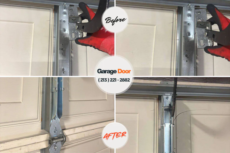 Before and after: garage door repair Grafton, WV